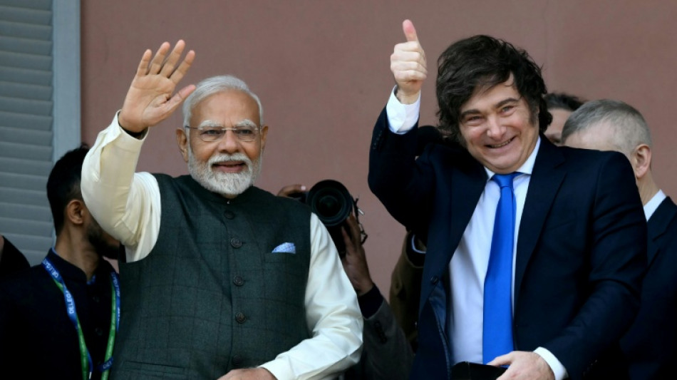 Modi se reunió con Milei en Argentina antes de la cumbre de los BRICS