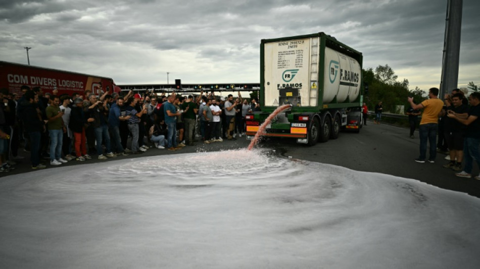 Viticultores franceses bloqueiam entrada de caminh&otilde;es com vinho espanhol