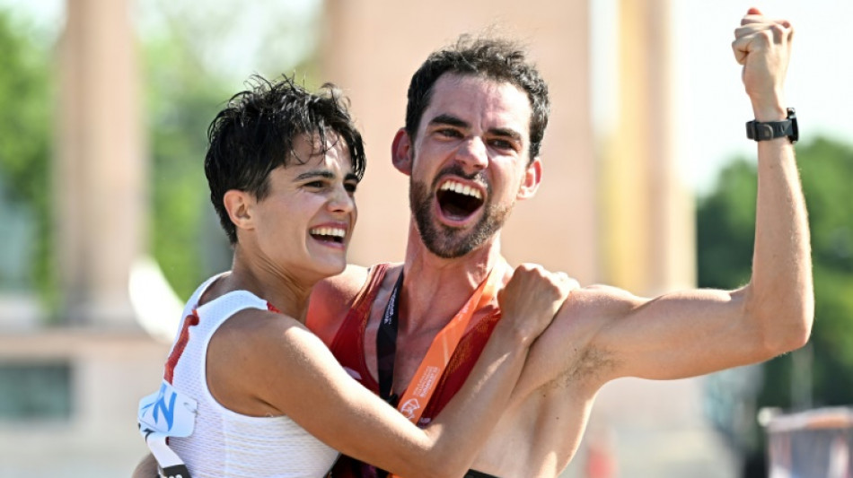 Mar&iacute;a P&eacute;rez y &Aacute;lvaro Mart&iacute;n dan a Espa&ntilde;a un hist&oacute;rico pleno en marcha
