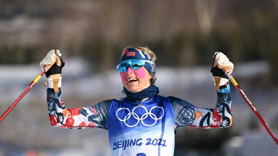 JO-2022: la premi&egrave;re m&eacute;daille d'or des Jeux remport&eacute;e par la Norv&eacute;gienne Therese Johaug en ski de fond