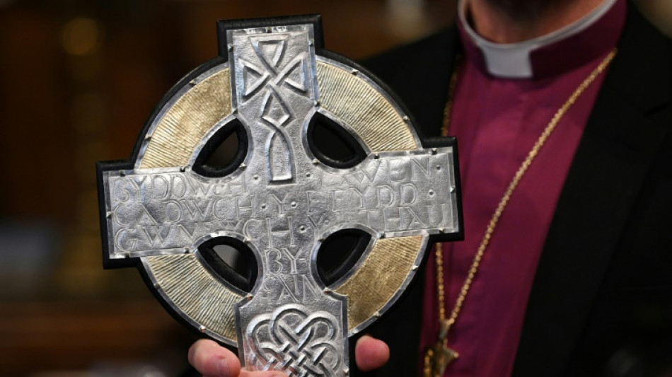 La croix du couronnement du roi Charles orn&eacute;e de reliques de J&eacute;sus