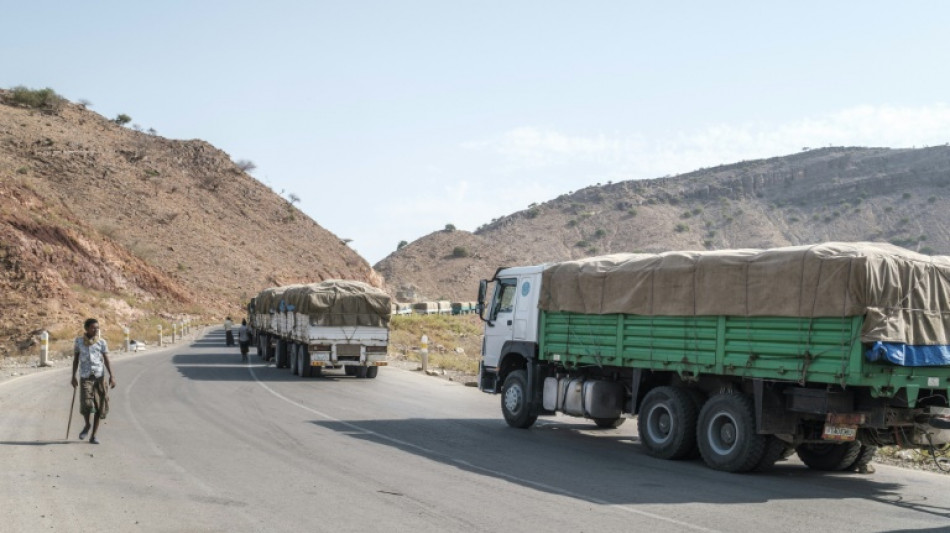 Ethiopie: le ventre vide, des Afar regardent passer les camions d'aide vers le Tigr&eacute;
